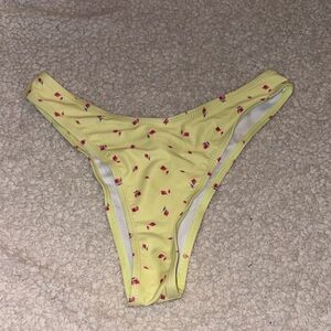 Yellow Floral Bikini Bottom